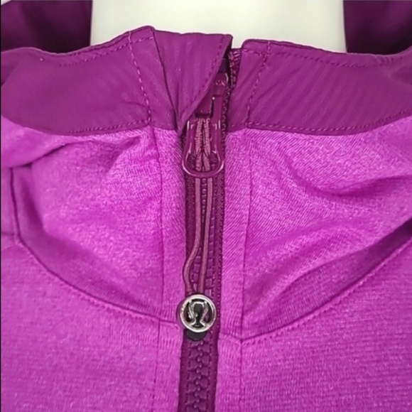 Lululemon In Flux Reversible Jacket Pink Purple Full Zip Hood Thumbholes Size 6 - Picture 9 of 15